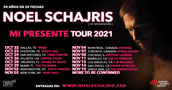 Noel Schajris anuncia las primeras 15 fechas de su gira «Mi Presente»