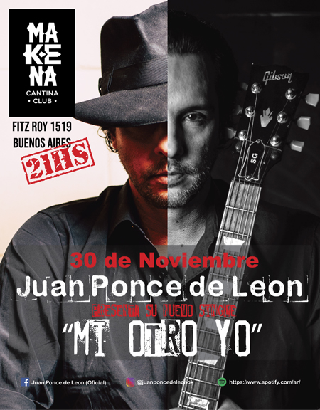 Juan Ponce de León «Mi otro Yo» se presenta en Makena, Palermo