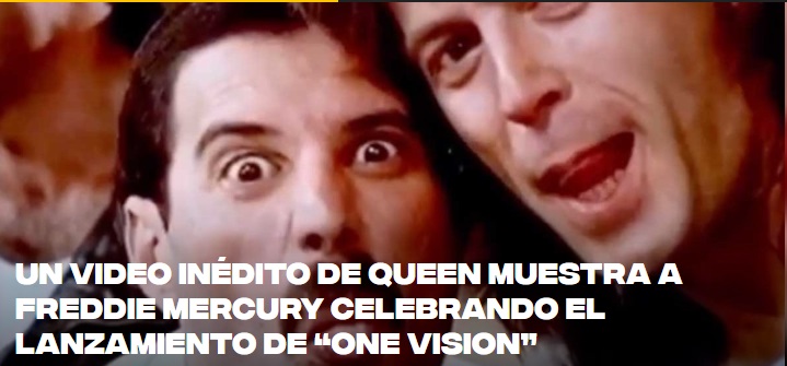 Un video inédito de Queen muestra a Freddie Mercury celebrando el lanzamiento de “One Vision”