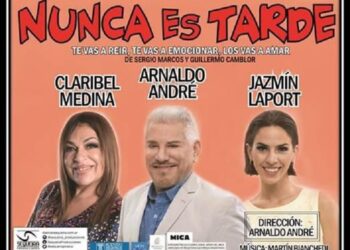 Arnaldo André, Claribel Medina y Jazmín Laport harán única función en CABA