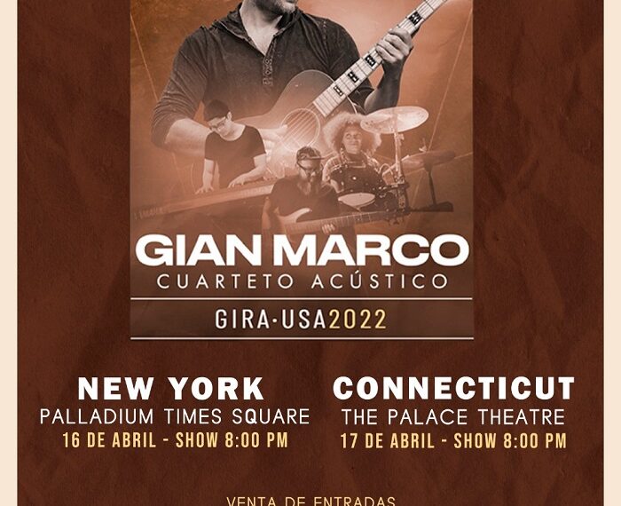Gianmarco en concierto New York y Connecticut